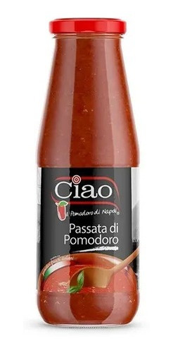 Imagem 1 de 3 de Molho Tomate Italiano Passata Ciao Pizza Massa 680g