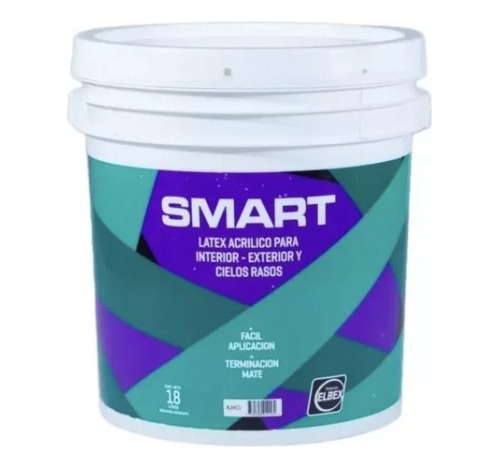 Pintura Elbex Latex Smart 18lts Exterior Interior Antihongo