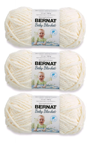 Manta De Bebé Vanilla Yarn Pack De 3 De 100g/3.5oz Pol...