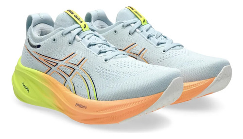 Tenis Asics Nimbus 26 Mujer Running Textil Cordones B743750 Goma Estándar