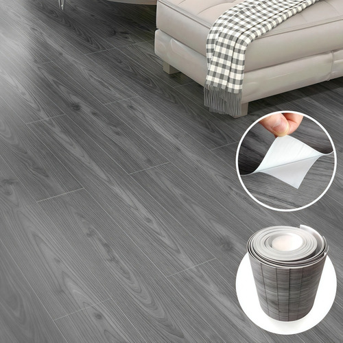 Autoadhesivas Papel Pintado Revestimientos Desuelos 36piezas Veta De Madera Gris