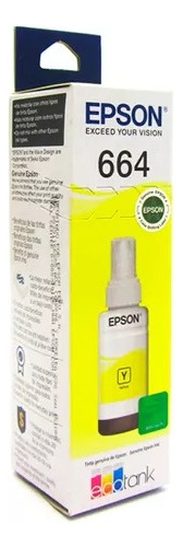 Botella De Tinta Epson T664, Amarillo, Para Epson L200, 70ml