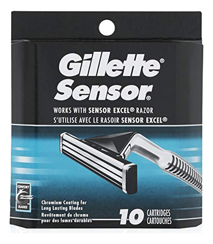 Razor Blades Gillette Sensor Men 10 Recargas