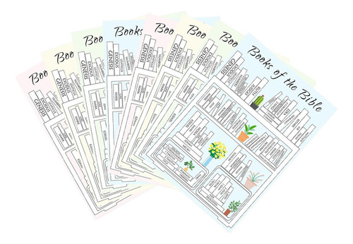 Juego De Pegatinas Para Libros Bíblicos, Calcomanías Y Libro