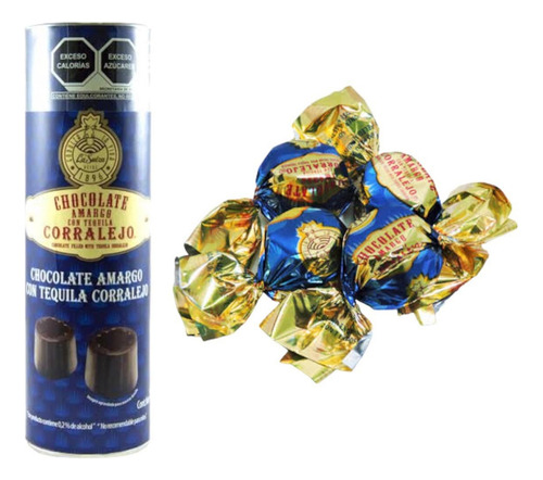Chocolate Amargo Tequila Corralejo Suiza 5 Tubo 180 G C/u