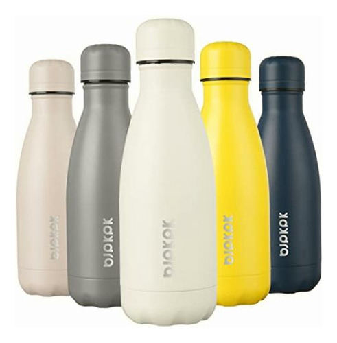 Bjpkpk Stainless Steel Water Bottles -17oz/25oz Insulated Color Blanco (angle White)