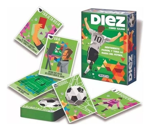 Juego De Cartas Diez Card Game Futbol Toyco Dgl Games