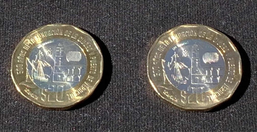 Monedas Conmemorativas 20 Pesos 500 Años Puerto De Veracruz
