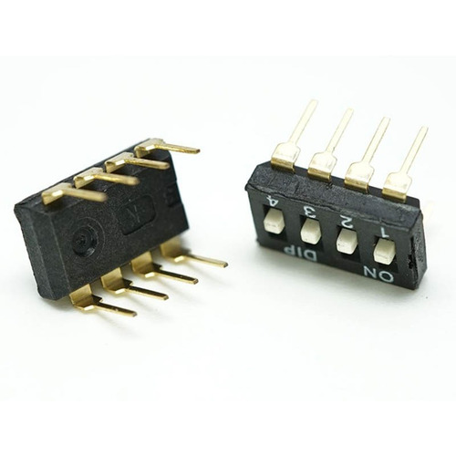 Dip Switch Negro 4 Posiciones 2.54mm Cdmx Electrónica