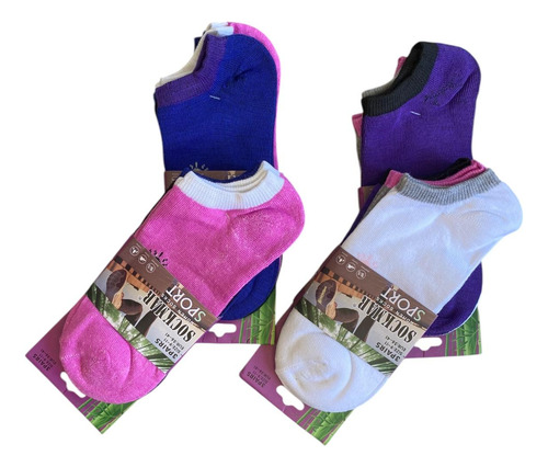 Pack 12 Calcetines Tobilleras Mujer Algodón Corto Liso