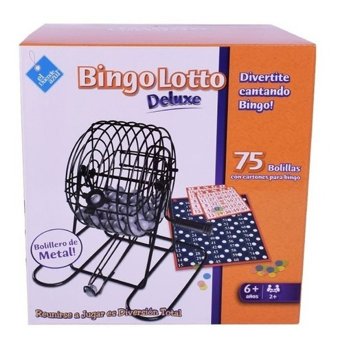 Juego Bingo Lotto De Mesa Bolillero Metal Cod 7399 Bigshop