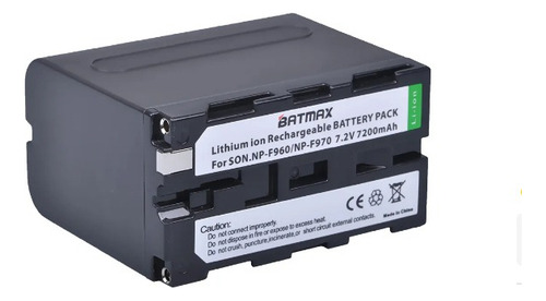Batmax Np-F960 F970, nueva batería Super R de 7200 mAh
