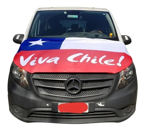 Cubre Capot Bandera Chilena  Fiestas Patrias Patriota