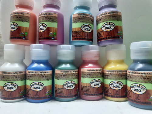 Imagen 2 de 10 de Pintura Acrilica Artesanias Rosol 60ml Pack ×10