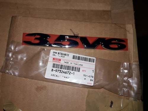 Emblema 3.5v6 3.5 V6 Luv Dmax 8-97324672-1 Original Isuzu Gm