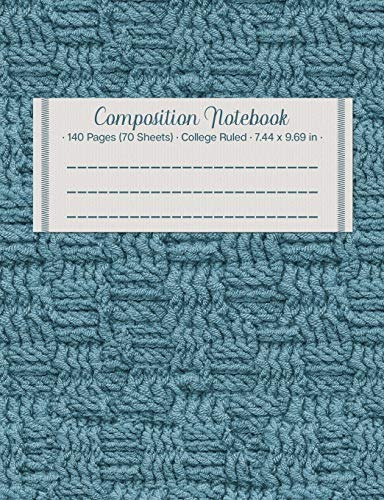 Composition Notebook Knit Crochet Blue Sweater Design With C