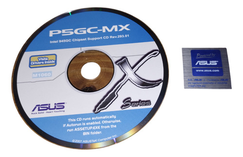 Cd-rom De Mother Asus P5gc-mx. Drivers X Series. Etiqueta