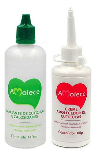 Kit Amolecedor De Cutícula Líquido 110ml+creme 100g Amolece