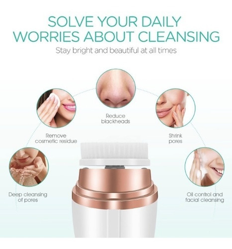 Imagen 4 de 8 de Cepillo Limpieza Profunda Poros Exfoliante Masaje Unisex Usb