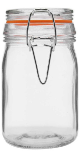 12 Frascos Herméticos Colores De Vidrio Con Broche 250 Ml