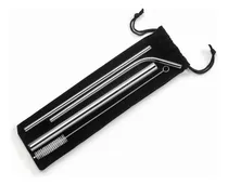 Comprar Popotes Ecológicos Acero Inoxidable +cepillito Bolsa Ecoklin Plateado