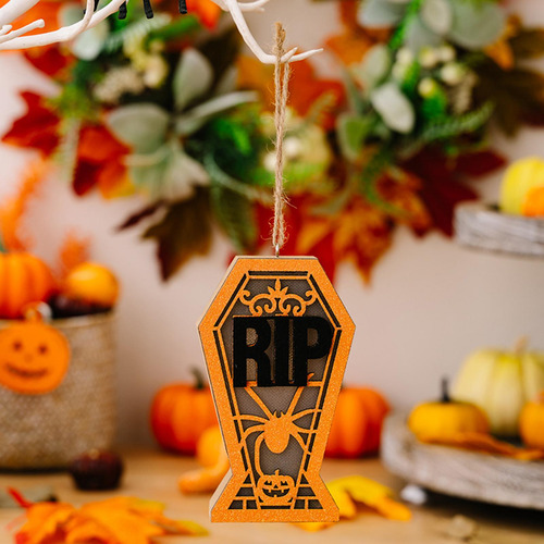 3 Piezas De Decoración Colgante De Halloween Linterna De