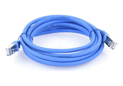 Kit 5 Piezas Patchcord Utp Cobre Cat5e 1 Mts Azul 1000 Mbps