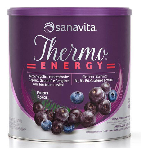 Termogênico Sanavita Thermo Energy 300g Frutas Roxas