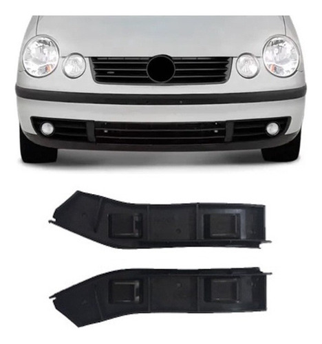 Par Guia Parachoque Dianteiro Polo Hatch Sedan 2003 2004 05/