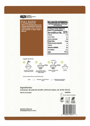Palmini Corazón De Palmera Rice 227g Pack 1 Pieza