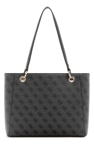 Bolso Guess Noelle Small Noel Tote Con Logo Coal
