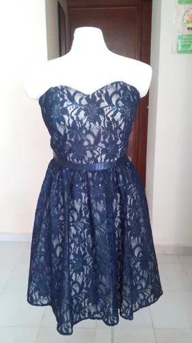 Vestido De Fiesta Talla 12 Novenna Collection Azul Marino en venta en  Tultitlán Estado De México por sólo $   Mexico