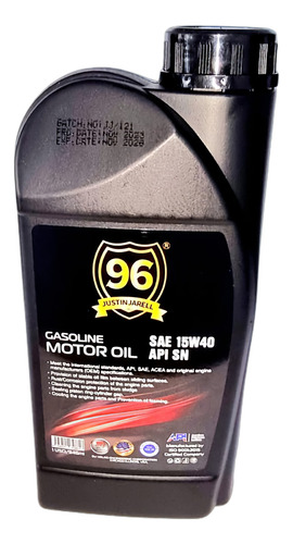 Aceite Sae 15w40 Api Sn Mineral Marca 96 Justin Jarell