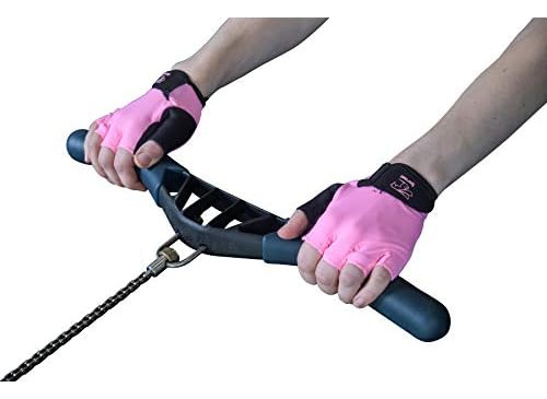 Light Pink Rowing Gloves For Women Ideal For Indoor Row...
