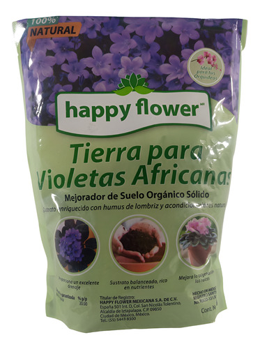 Tierra Para Violetas Africanas 1kg Happy Flower