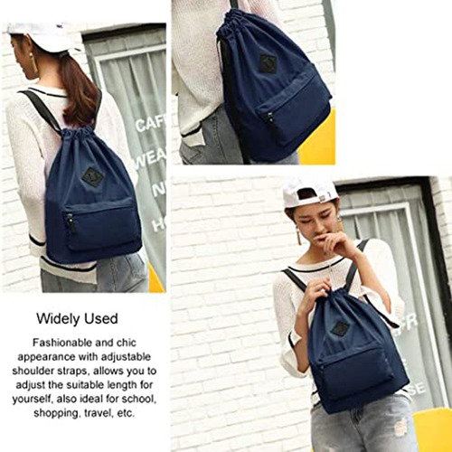 Morral De Gimnasio Con Cordón - Bolsa Grande De Nailon