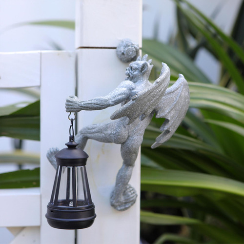 Estatua De Jardín De Esculturas De Gárgola Con Gris