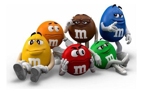 Paraguas M&m M And M Compacto Modelo Todos Caracteres 