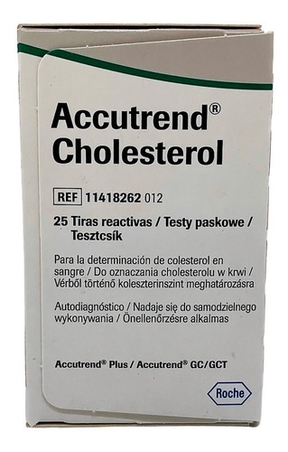 Tira Reactiva Para Deteccion De Colesterol Caja C/25 Pzas