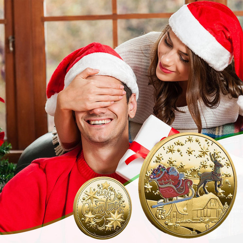 A Moneda De Navidad Moneda De Desafío De Navidad Moneda