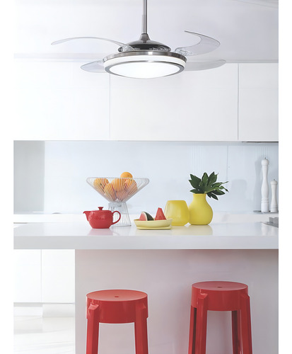 Ventilador De Techo Hunter Fan 59085 48 PuLG De 4 Aspas Estructura Metálico Aspas Transparentes Diámetro 48 Frecuencia 0 Material De Las Aspas Plástico