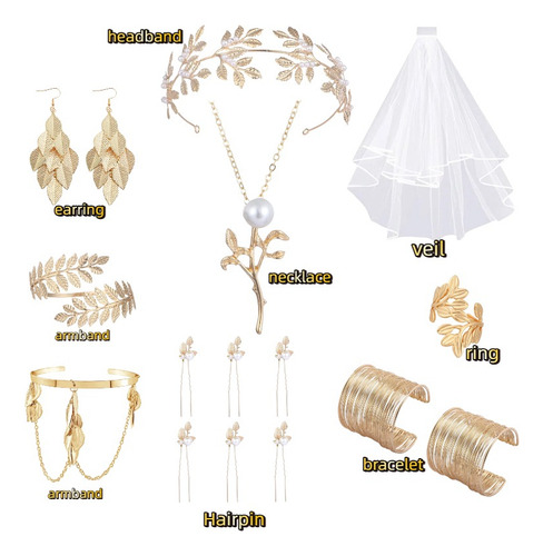 ..juego De 18 Accesorios Para Disfraz De Diosa Griega, Diseñ