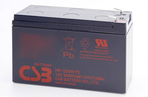 Bateria Para Ups De  12v-9ah Csb Hr1234wf2