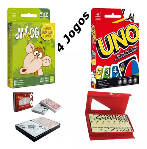 Kit 2 Jogos De Cartas De Baralho P/ Crianças Jogo Mico E Uno