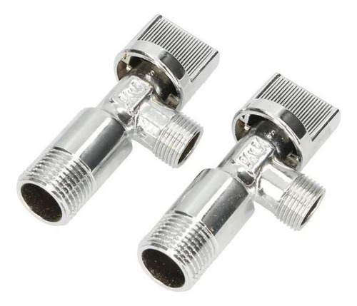 Llave Wc Angular Cromada C/flange 1/2 He X 1/2 He