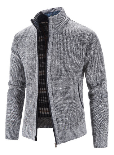 Chaqueta De Punto De Lana Engrosada Slim Trend Para Hombre