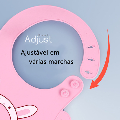 Babador De Silicone Gumy Com Pega Migalhas