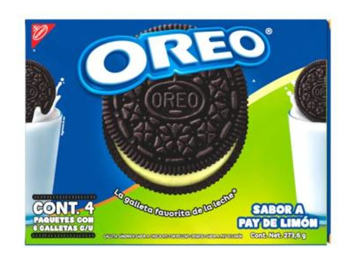 Galleta Oreo Pay De Limón Sin Sal 273,6 G Paquete X 4