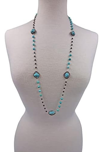 ¡mgr Mis Gemas Roca! Collar De Estación Largo O De Doble Heb
