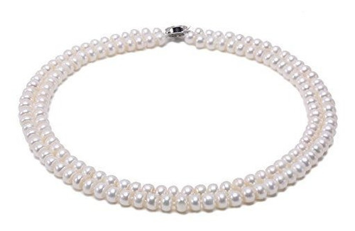 Collar Perlas Blancas 7mm De Agua Dulceqpushbutton